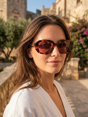 Gucci GG1535S Sunglasses Orange Tortoise Violet Lens 005 NWT Authentic